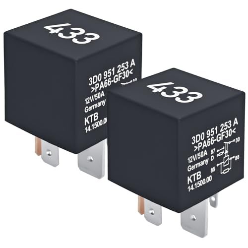 Formiden Relay 433#3D0951253A (Pack of 2) – OEM Replacement for VW EOS, Golf, Touareg, Audi A3 - Replace 7N0951253, MEYLE 1008300015 - Image 1