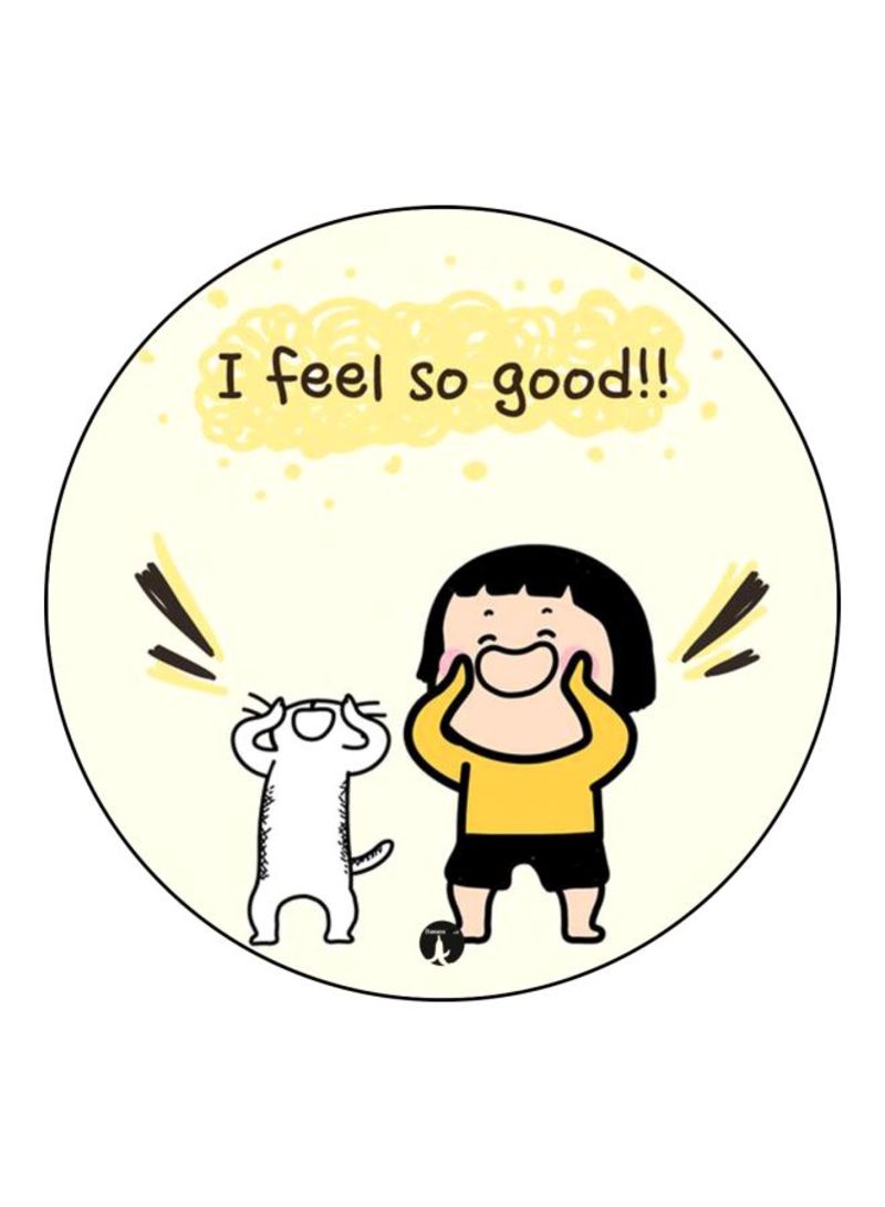 RKN A Girl Printed Fridge Magnet  Yellow/Black/White - Image 2