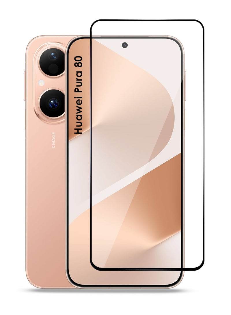 Huawei Pura 80 Screen Protector - Premium Full Screen Tempered Glass For Huawei Pura 80 , High Transparency, Delicate Touch, Anti-Explosion, Smooth Arc Edges, Easy Installation - Image 1