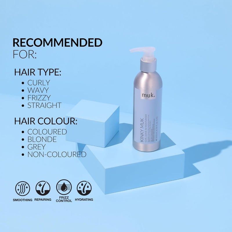MUK. Muk Haircare Kinky Curl Leave in Moisturiser - 200ml Hydrating Curl Cream - Image 5