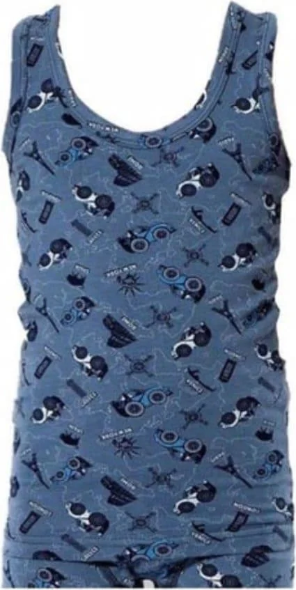 كوتا 1014 Boy Colorful Patterned Suspender Undershirt 6 Pieces