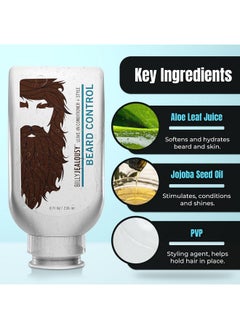Billy Jealousy Billy Jealousy Original Beard Control Leave In Beard Conditioner for Men with Aloe Leaf Juice and Jojoba Seed Oil, Softens Hair and Skin, Light Hold with Matte Finish, 8 Fl Oz  - Image 2