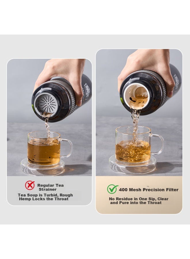 Cica Tea Infuser Mug For Men, Large Capacity Tritan Water Bottle For Outdoor Sports And Summer Use - Image 2