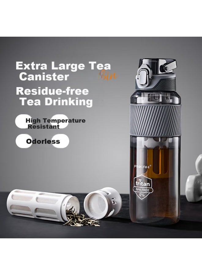 Cica Tea Infuser Mug For Men, Large Capacity Tritan Water Bottle For Outdoor Sports And Summer Use - Image 1