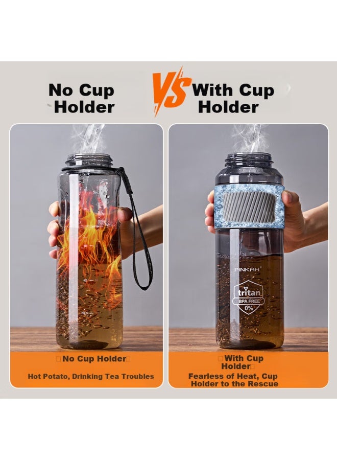 Cica Tea Infuser Mug For Men, Large Capacity Tritan Water Bottle For Outdoor Sports And Summer Use - Image 4