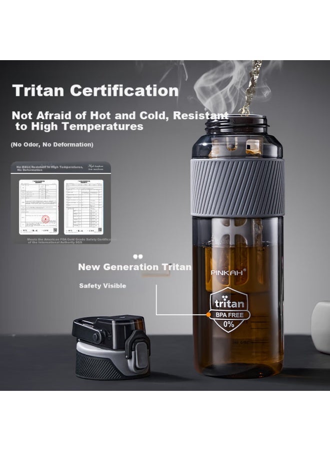 Cica Tea Infuser Mug For Men, Large Capacity Tritan Water Bottle For Outdoor Sports And Summer Use - Image 3