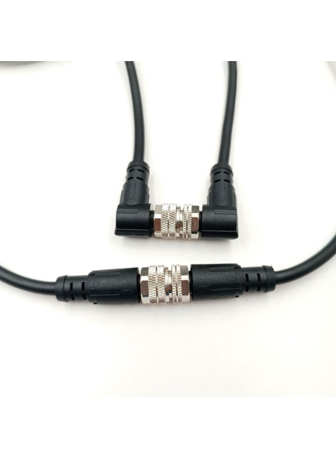Aviation Plug M12-4 Core 5 Core 8 Core Belt Line 2 Meters Connector Sensor Connection Line Waterproof Cable Shielding Line-Colour:Pvc Flame Retardant Wire- 2m In Stock-double Straight Head 5 Cores, One Male And One Female