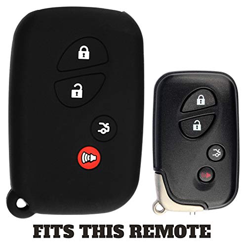KeylessOption KeyGuardz Keyless Entry Remote Car Smart Key Fob Outer Shell Cover Soft Rubber Protective Case for ES GS is LS - Image 3