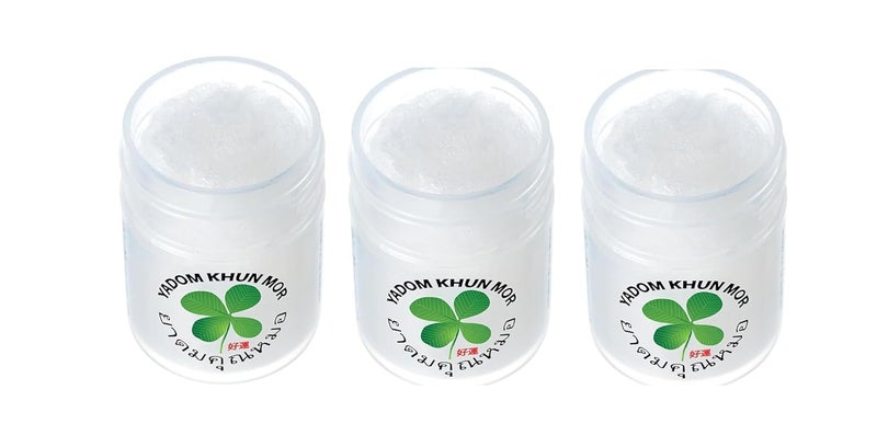 HANI PO Hani Po Yadom Khun Mor Thai Balm cotton 8cc pack of 3 thailand Pain relief balm Oil for elder women Men Pain relief balm for adult Pain relief oil for women Mens Pain relief balm for girls boys Imported Products - Image 1