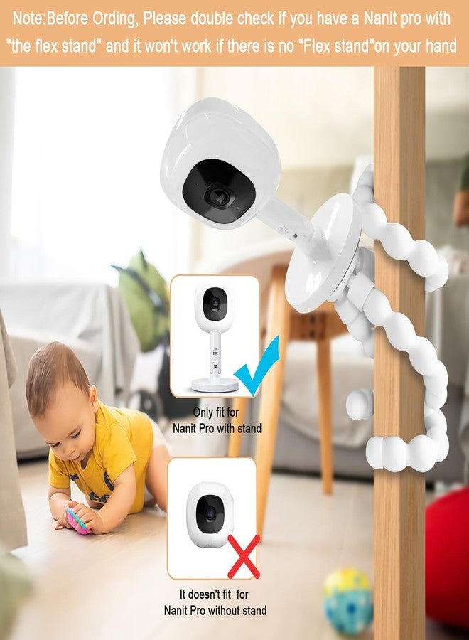 AISVAN Baby Monitor Mount Compatible with Nanit Pro Smart & Flex Stand Baby Monitor, Flexible Arm Monitor Mount,Baby Camera Holder Stand Without Tools - Image 2