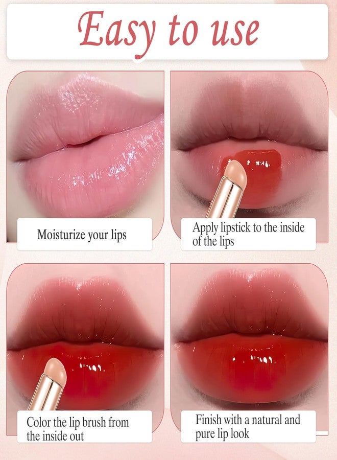 CoolShef فرشاة تطبيق الشفاه من CoolShef 2 قطعة سيليكون | تطبيق أحمر شفاه بإصبع قابل لإعادة الاستخدام مع طرف سيليكون ناعم وغطاء مضاد للغبار لملمع الشفاه، بلسم، قناع وكريم خافي العيوب - وردي وأسود - Image 3
