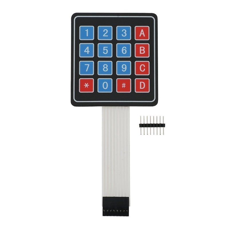 Matrix Membrane Keypad By Robokart (Keypad_4X4), Wired, Black