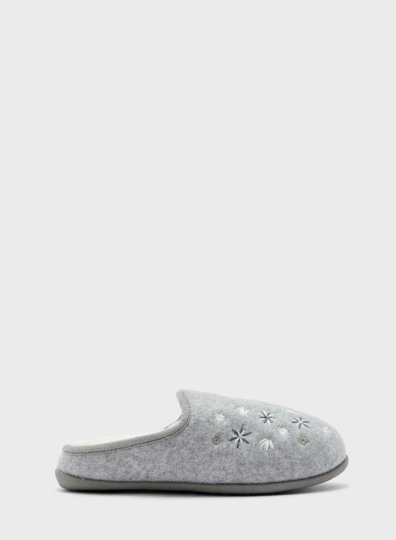 Marks & Spencer Embroidered Mule Slippers