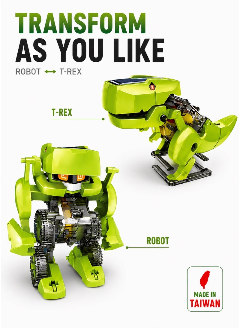 Pro'skit Pro’sKit GE-617 Transforming 4 Solar Robots – 4-in-1 DIY STEM Solar-Powered Robot Kit for Kids 8+ (T-Rex, Rhino Beetle, Drill Car & Robot) - Image 5