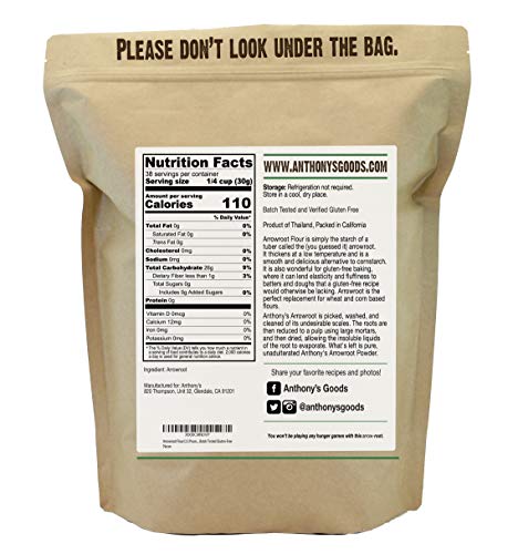 Anthony's Anthonys Premium Arrowroot Flour Powder 25 lb Gluten Free Non GMO Cornstarch Alternative - Image 5