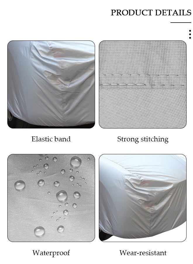 DUNISO Full Car Covers Sunscreen UV Protection Indoor Outdoor Sunscreen Heat Protection DustWind/Water/Weatherproof Anti-Uv Scratch-Resistant Sedan Universal Suit XL - Image 3