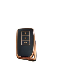 Lexus Key Fob Cover with Leather Lanyard, Car Key Fob Case Compatible with Lexus RX ES GS LS NX RS GX LX RC LC Smart Key Protector Holder