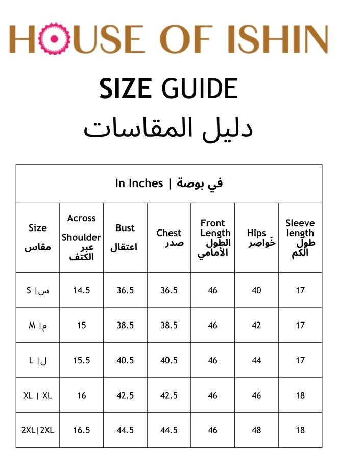 آي شين تونيك أناركالي نسائي وردي بطبعة وياقة مستديرة وأكمام عادية - Image 4