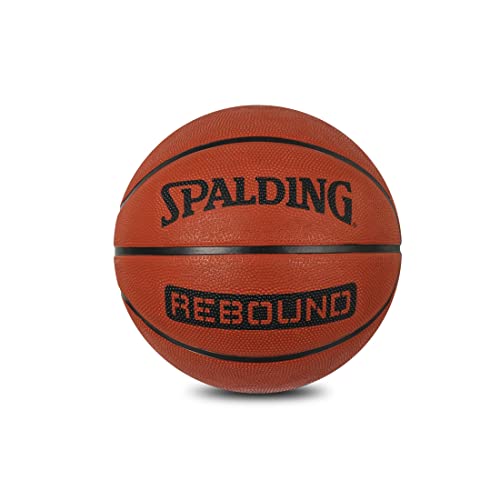Spalding 8 Panel Rebound Rubber Moulded Indoor/Outdoor Basketball With Butyl Bladder, Brick, Size: 6 (Suitable for Practice/Match/Training) + Free Air Needle - Image 1