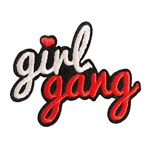 4 Pcs Girl Gang Iron On Patches for Backpacks Hats DIY Sew on Applique Patch Vintage Embroidered Patches for Repair Clothes Jackets Jeans