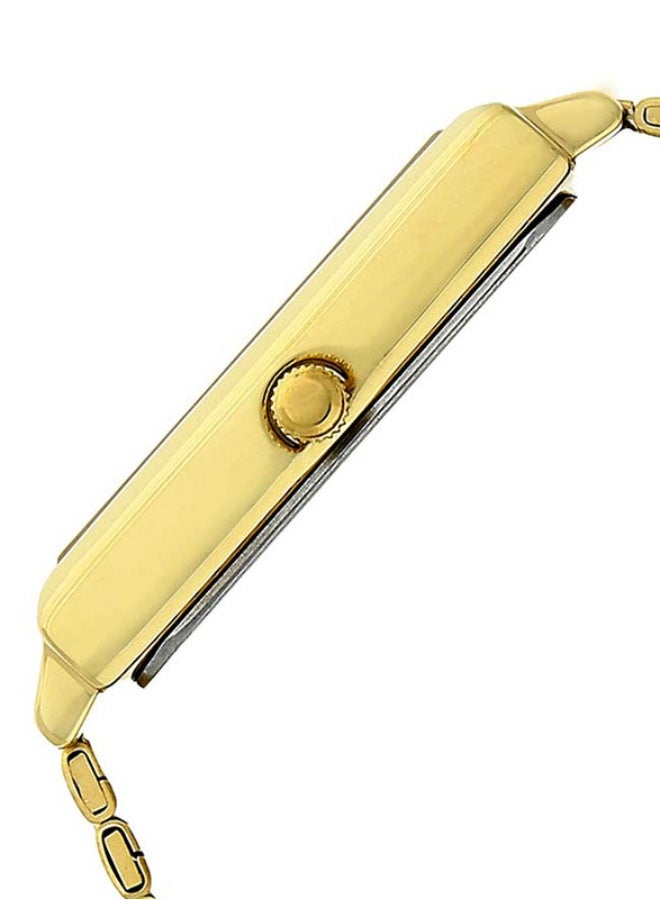 Titan Karishma Analogue Champagne Rectangle Dial Golden Stainless Steel Strap Watch for Men-1715YM02 - Image 3
