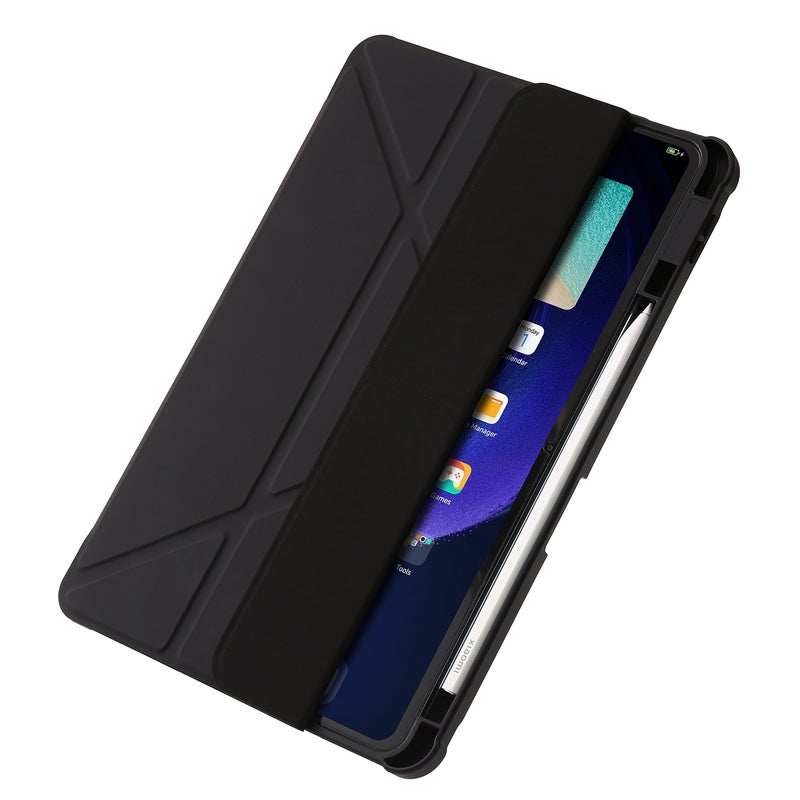 erorex For Xiaomi Pad 6 Clear Acrylic Deformation Leather Tablet Case(Black) - Image 5
