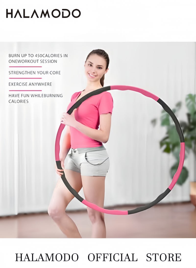 هالامودو طوق تمارين اللياقة البدنية الموزون طوق هولا الموزون بتصميم قابل للفصل وتعديل الحجم لفقدان الوزن بسرعة من خلال طريقة ممتعة للتمرين وحرق الدهون ونموذج صحي للحياة الرياضية - Image 5