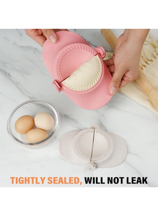 5 Pcs Empanada Maker Press Set, Dumpling Press Mold with Dough Cutter & Stuffing Spoon, 2 Sizes (Large 4" + Medium 3"), Perfect for Dumplings, Pierogi, Ravioli, Mini Pies, Hand Pies - Image 4