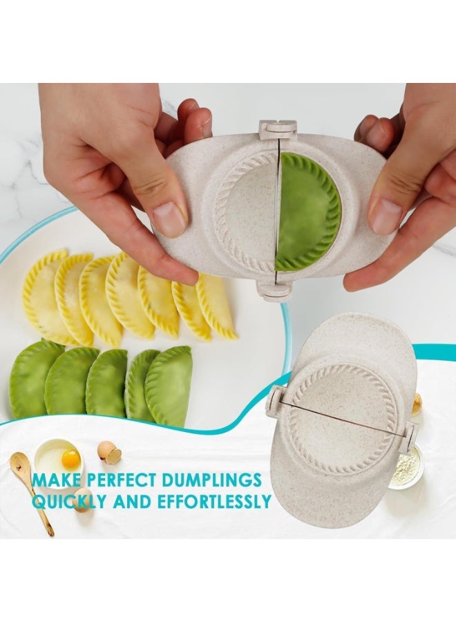 5 Pcs Empanada Maker Press Set, Dumpling Press Mold with Dough Cutter & Stuffing Spoon, 2 Sizes (Large 4" + Medium 3"), Perfect for Dumplings, Pierogi, Ravioli, Mini Pies, Hand Pies - Image 5