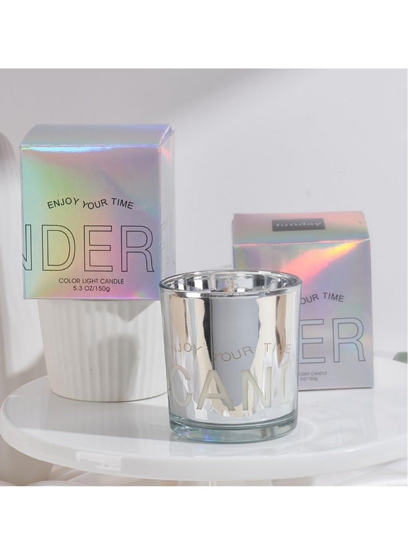 general Scented Candles for Home 5.2OZ Burn 40 Hours Natural Essential Oils Glass Jar Bathing Relaxing Gift for Women (2.8''*3.1''Pillar,A White Tea) - Image 4