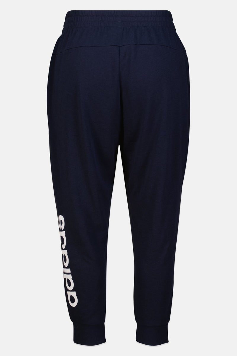 Adidas Women Plus Size Drawstring Outdoor Track Pants, Navy - Image 2