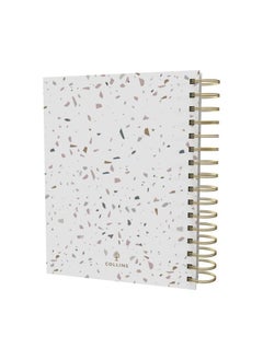 Collins Collins Scandi 2025 Diary - A5 Day to Page Journal with Appointments - NEW - White Terrazzo - (E-PW51.WHTZ-25) - Daily Planner with Hardback Wiro-Bound Covers and Recycled Paper  - Image 3