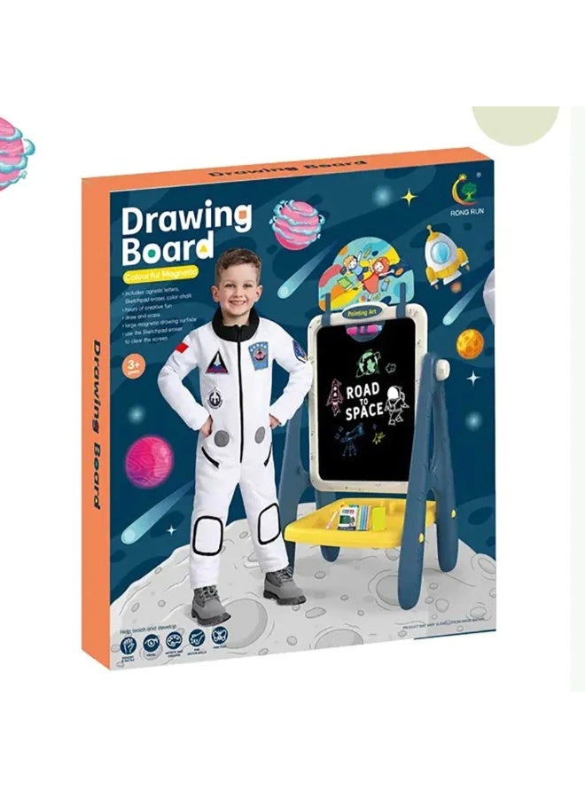 TOY GARDEN Space-Themed Drawing Board for Kids – Magnetic Erasable Sketch Pad with Stylus & Stamps, Educational Art Toy for Creativity and Learning - Image 3