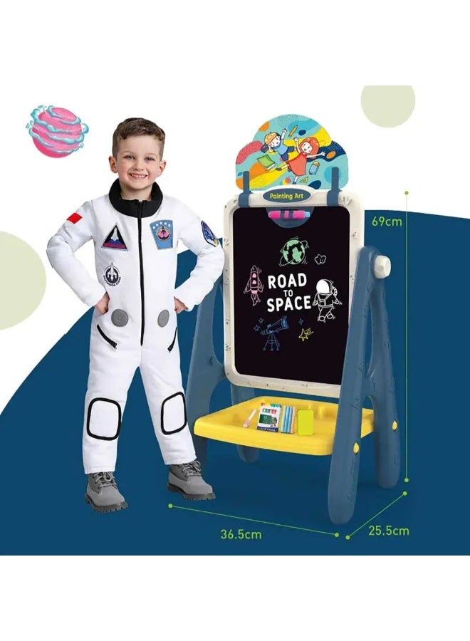 TOY GARDEN Space-Themed Drawing Board for Kids – Magnetic Erasable Sketch Pad with Stylus & Stamps, Educational Art Toy for Creativity and Learning - Image 4