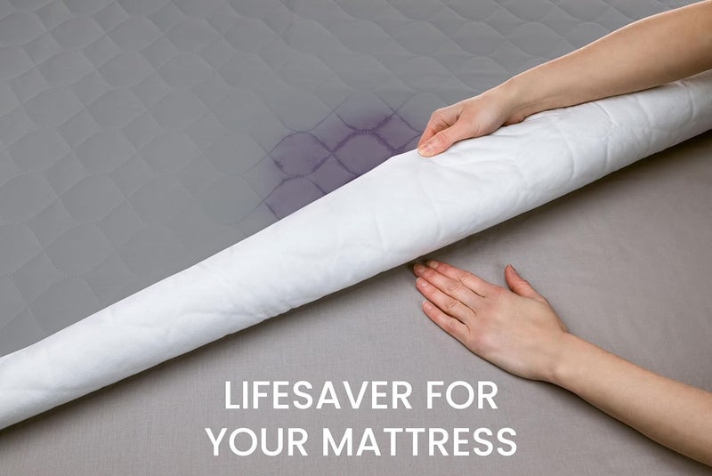 Lynmark 2X Potty Training Bed Pads for Waterproof Protection Bed Protector Best for Potty Training Incontinence  Bedwetting Toddlers  Children Absolute Lifesaver for Your Mattress  Sheet 33 x 27 Grey - Image 4