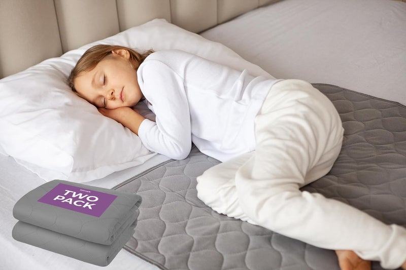 Lynmark 2X Potty Training Bed Pads for Waterproof Protection Bed Protector Best for Potty Training Incontinence  Bedwetting Toddlers  Children Absolute Lifesaver for Your Mattress  Sheet 33 x 27 Grey - Image 1
