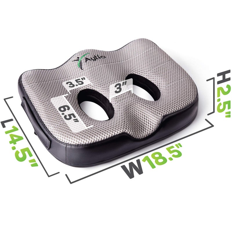 Aylio Socket Seat Cushion for Sit Bone and Back Pressure Relief, Butt, Tailbone, Hip, Hamstring, Posture Support - Firm Memory Foam Comfort Ischial Tuberosity Pillow for Desk Chair or Car - Image 3