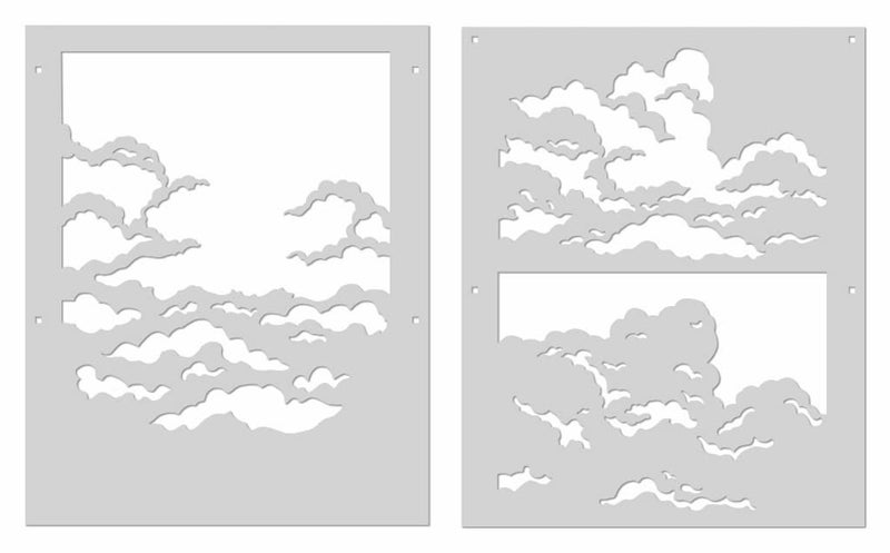 Hero Arts SA241 Color Layering Clouds Stencils - Image 2