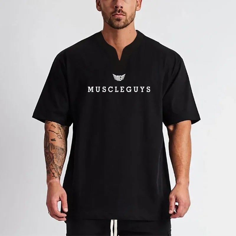 Men''s sports short sleeve men''s fashion brand fitness T-shirt half sleeve running training loose plus size cotton basketball jersey foreign trade Cross - Image 4
