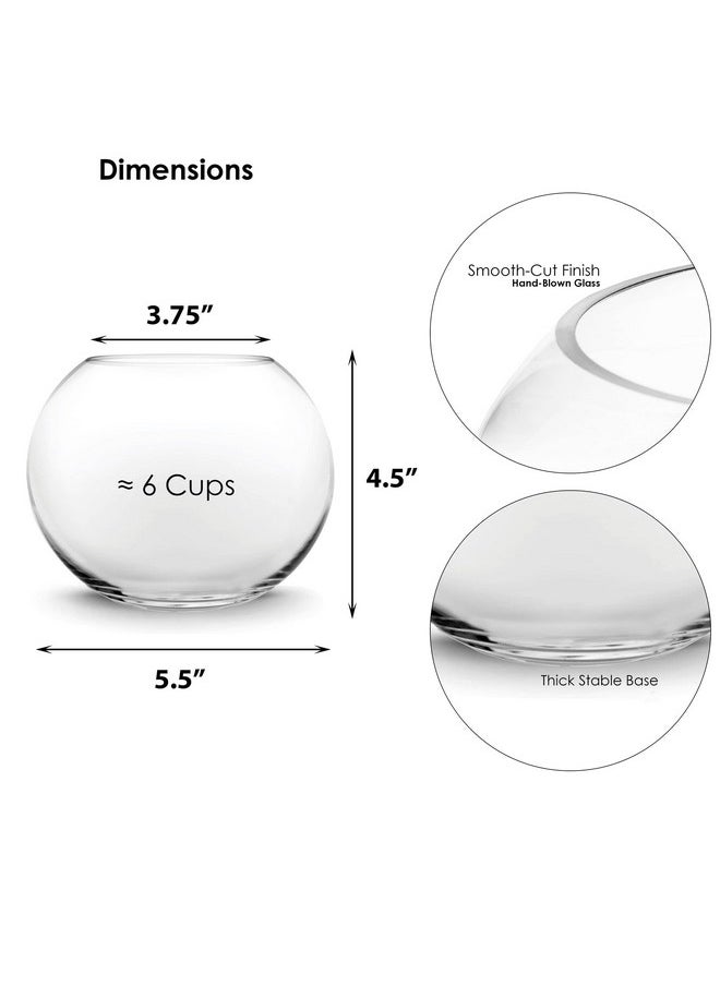CYS EXCEL CYS EXCEL Bubble Vase (H-4.5" W-5.5", Approx. 1/4 Gal.) | Multiple Size Choices Fish Bowl | Round Terrarium Vase | Globe Flower Centerpiece  - Image 2