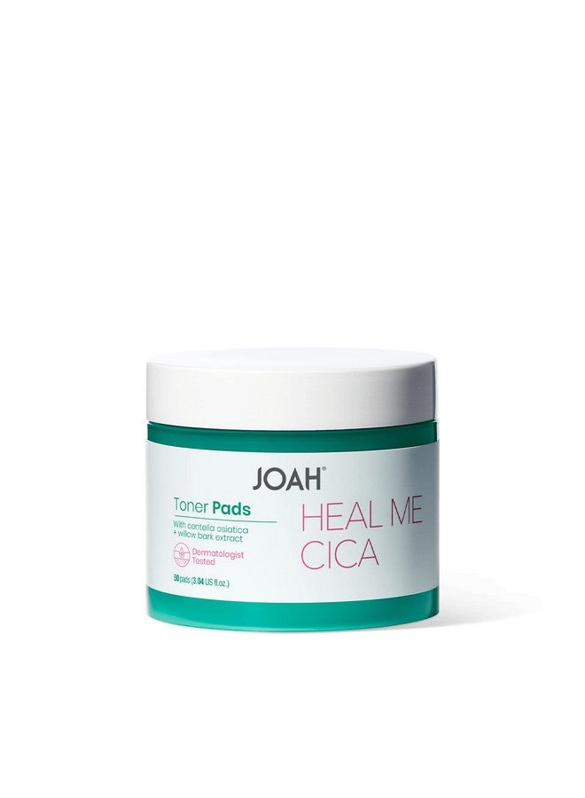 JOAH Heal Me CICA Face Toner Pads, Centella Asiatica for Soothing, Calming, Balancing Sensitive and Irritated Skin, Korean Skincare, Cruelty-Free pH 5.5, Hypoallergenic, 50 Pads