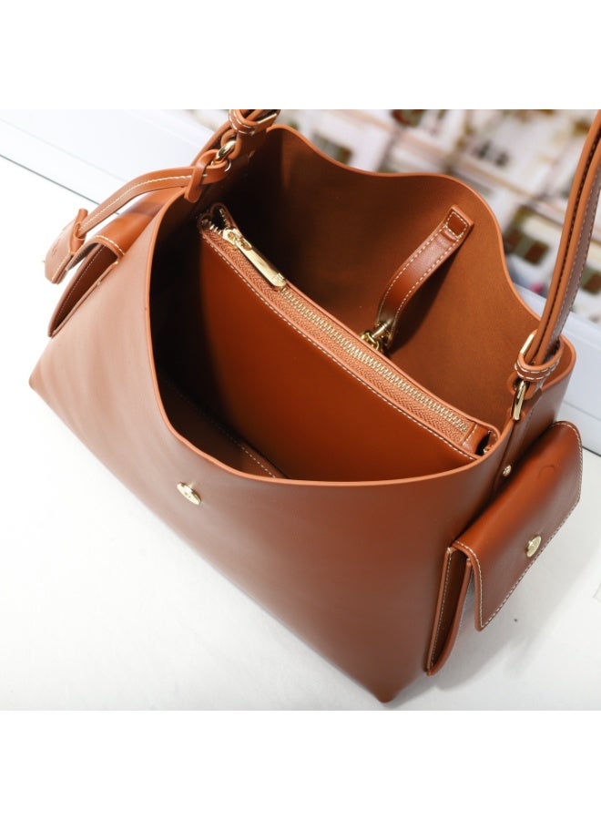 CH CH2026 New Arrival Women's Square Bucket Bag - Fashion Minimalist Large Capacity Tote, Casual Office Commute Shoulder Bag for Ladies - Image 3