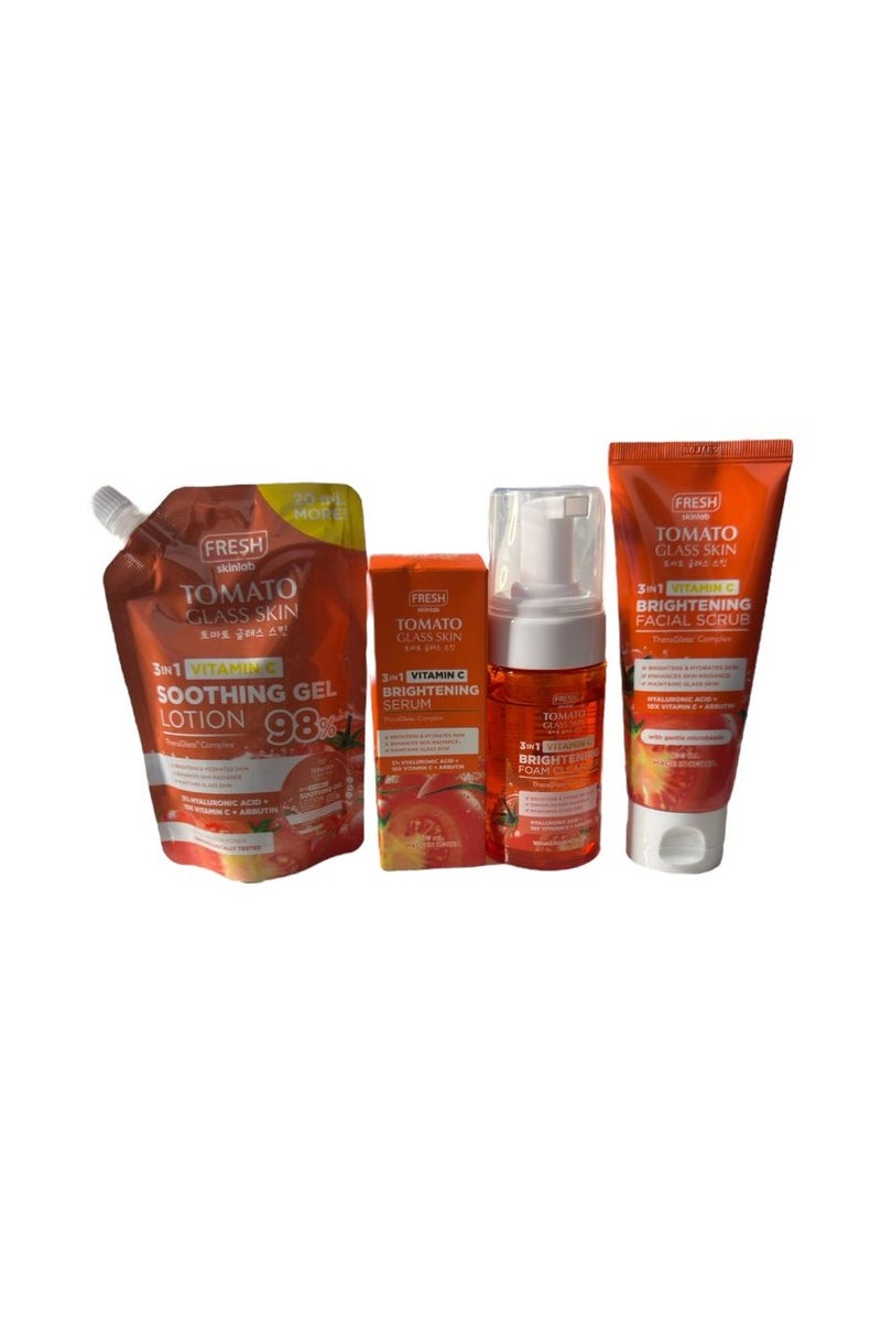 فريش مجموعة قشر الطماطم الزجاجية الطازجة من سكين لاب