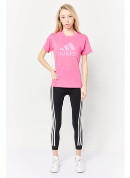 Adidas Women Sportswear Fit Short Sleeve Outdoor T-Shirt, Pink  - Image 4