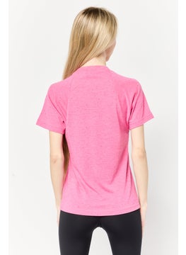 Adidas Women Sportswear Fit Short Sleeve Outdoor T-Shirt, Pink  - Image 2