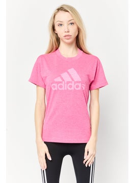 Adidas Women Sportswear Fit Short Sleeve Outdoor T-Shirt, Pink  - Image 1