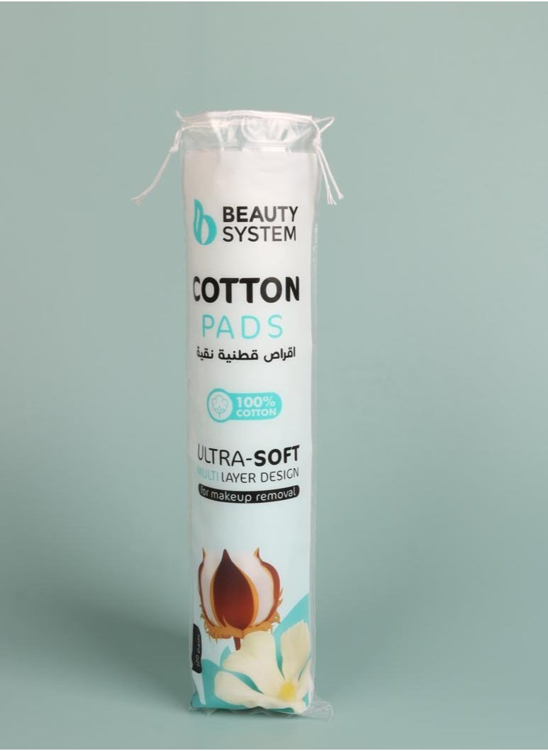 BEAUTY SYSTEM Cotton Ultra Soft Multi Layer Design For Makeup Removal 120 Pads  - Image 1