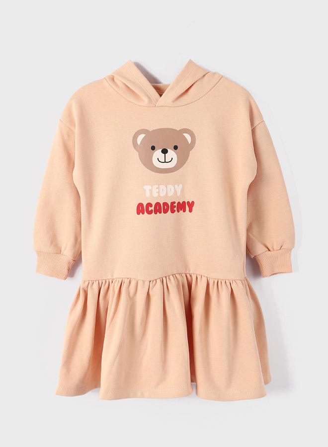 LC WAIKIKI Hooded Long Sleeve Girl Dress  - Image 1
