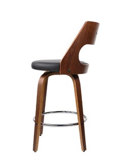 Woplek Brown&Black Stylish Luxury Wooden Modern Comfort Bar Chair  - Image 3
