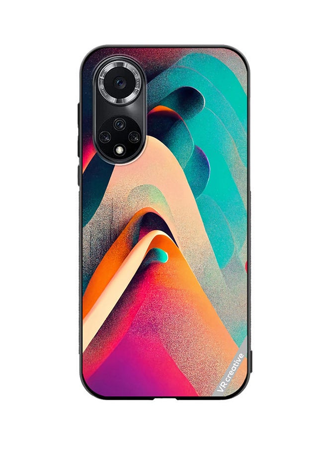 VR CREATIVE Protective Case Cover For Huawei Nova 9 Pro Abstract Waves Lines Design Multicolour  - Image 1